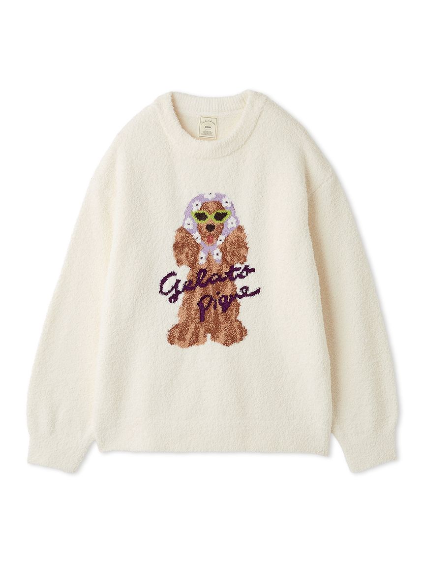 スカーフDOG ジャガードプルオーバー(ニットプルオーバー)｜ルーム