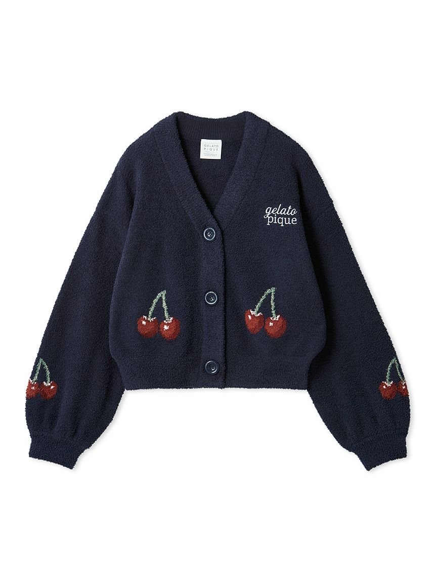 ONLINE限定カラーあり】ベビモコチェリージャガードカーディガン