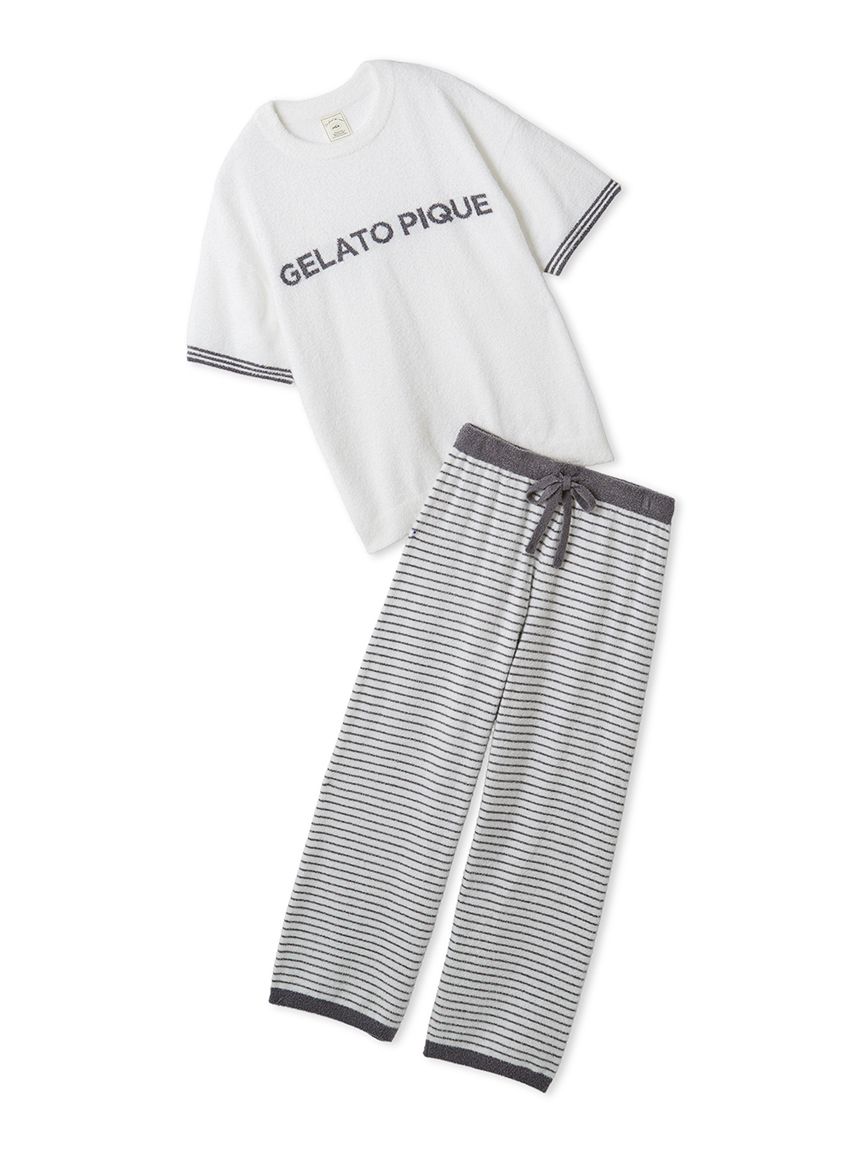 スムーズィーロゴジャガードプルオーバー&ロングパンツセット(ニット