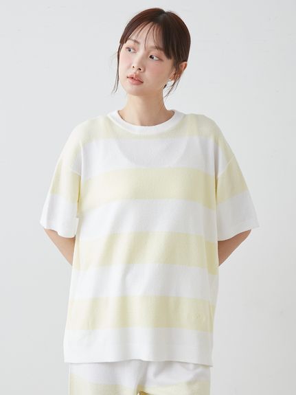 新品未使用　ジェラートピケ　プルオーバー　パジャマ　ボーダー　ルームウェア ジェラートピケ オム GELATO PIQUE メンズ【HOMME】パウダートリム