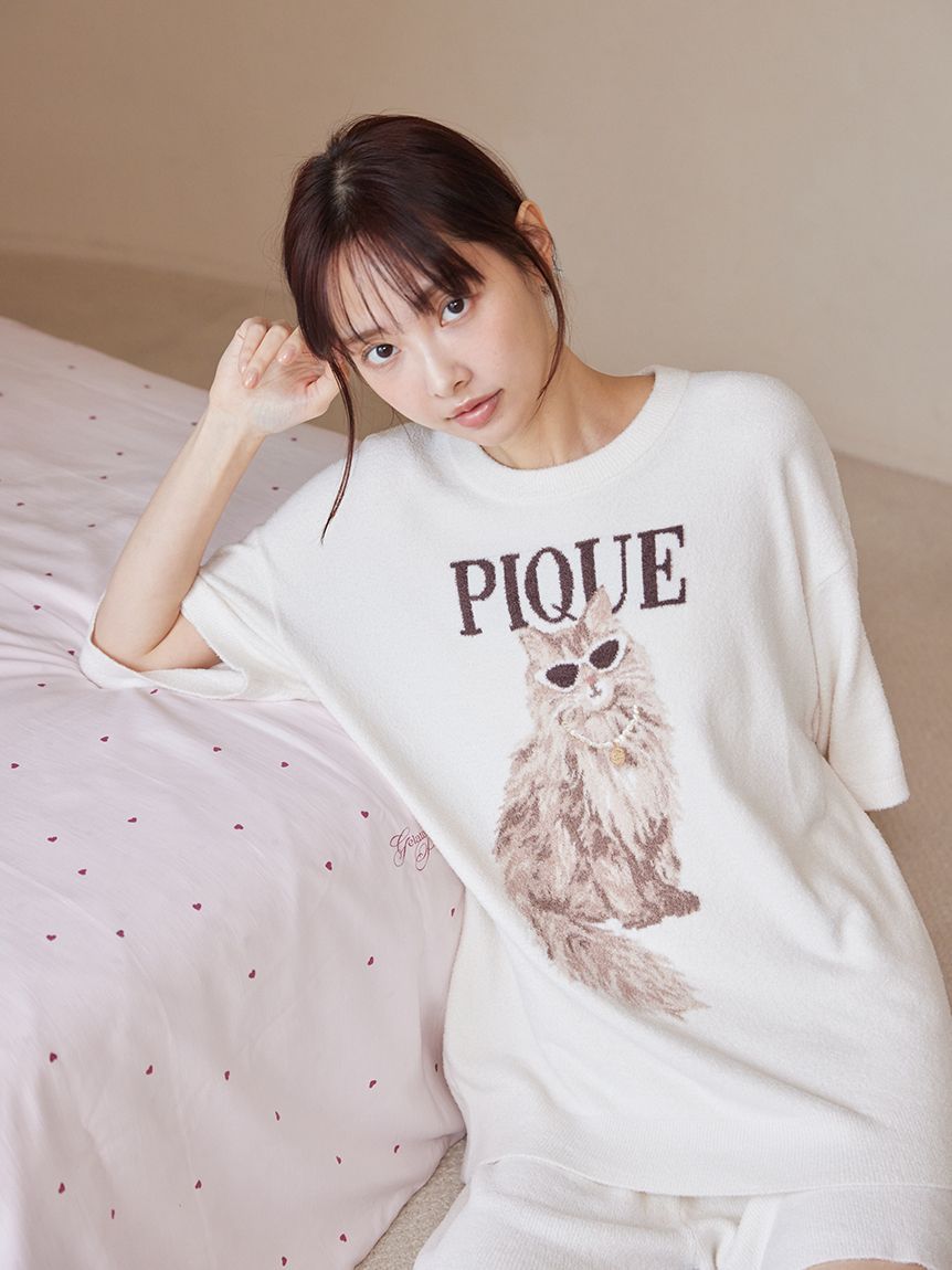 ONLINE限定】ファッションCATS&DOGS ジャガードプルオーバー&細リブ