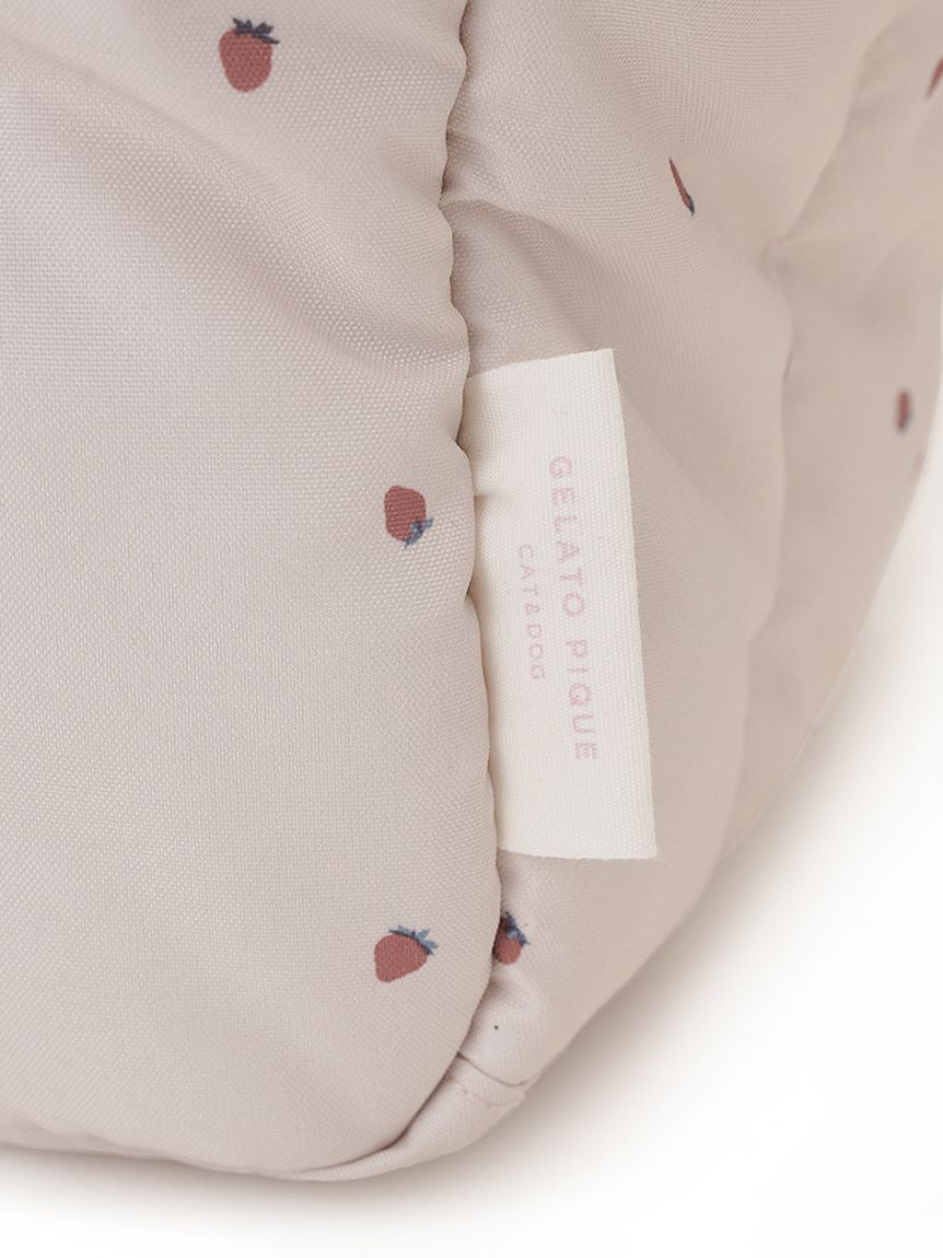 CAT&DOG】ストロベリー柄キルティングキャリーバック(バッグ・ポーチ