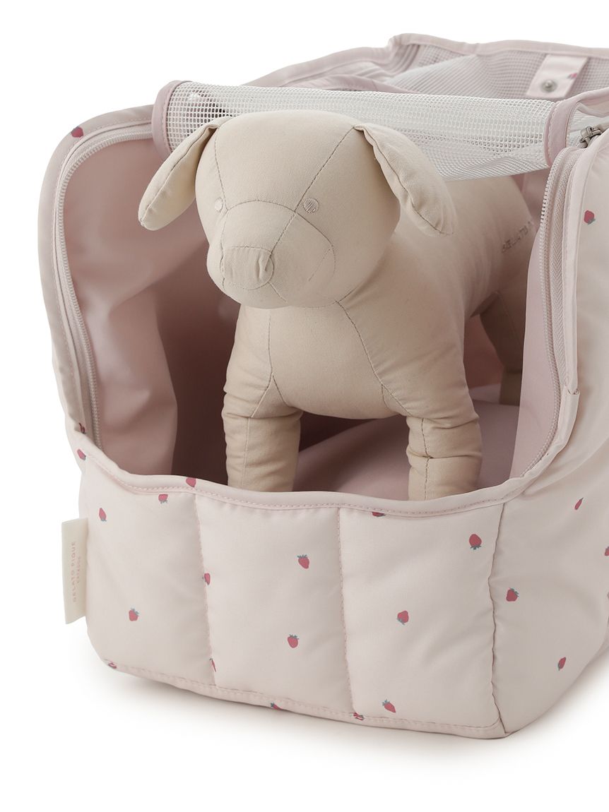 【CAT&DOG】ストロベリー柄ミニサイズキャリーバッグ gelato pique｜【CAT&DOG】ストロベリー柄ミニサイズキャリー