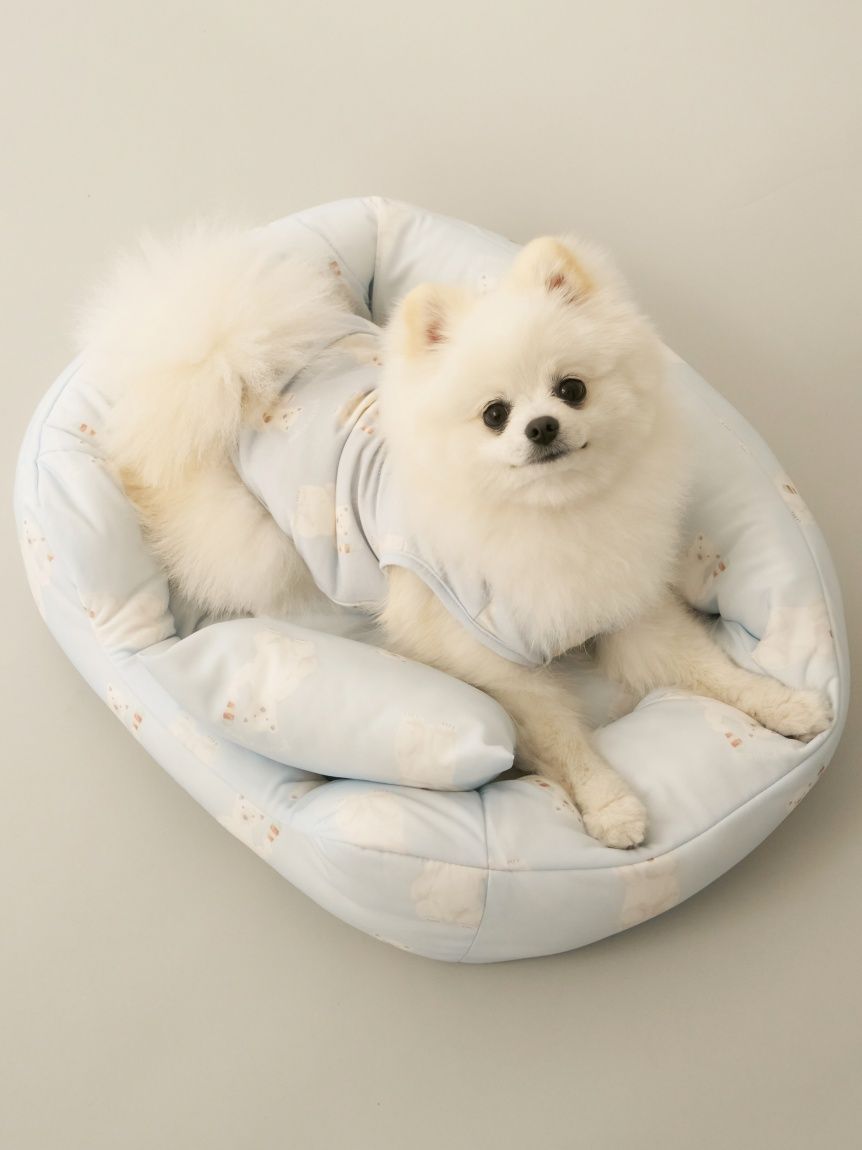 CAT&DOG】【接触冷感】シロクマ柄COOLINGベッドSサイズ(ベッド