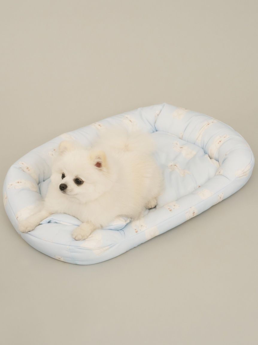＊新品＊しろくま ピンク 冷感  上下セット ジェラピケ CAT&DOG】【接触冷感】シロクマ柄COOLINGベッドMサイズ(ベッド