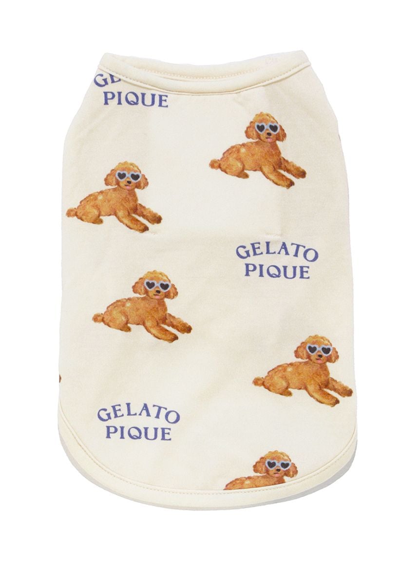 （未使用）gelat pique CAT&DOGジャガード上下セット　✳︎猫柄✳︎ CAT&DOG】【接触冷感】サマートイプードル柄プルオーバー(ウェア