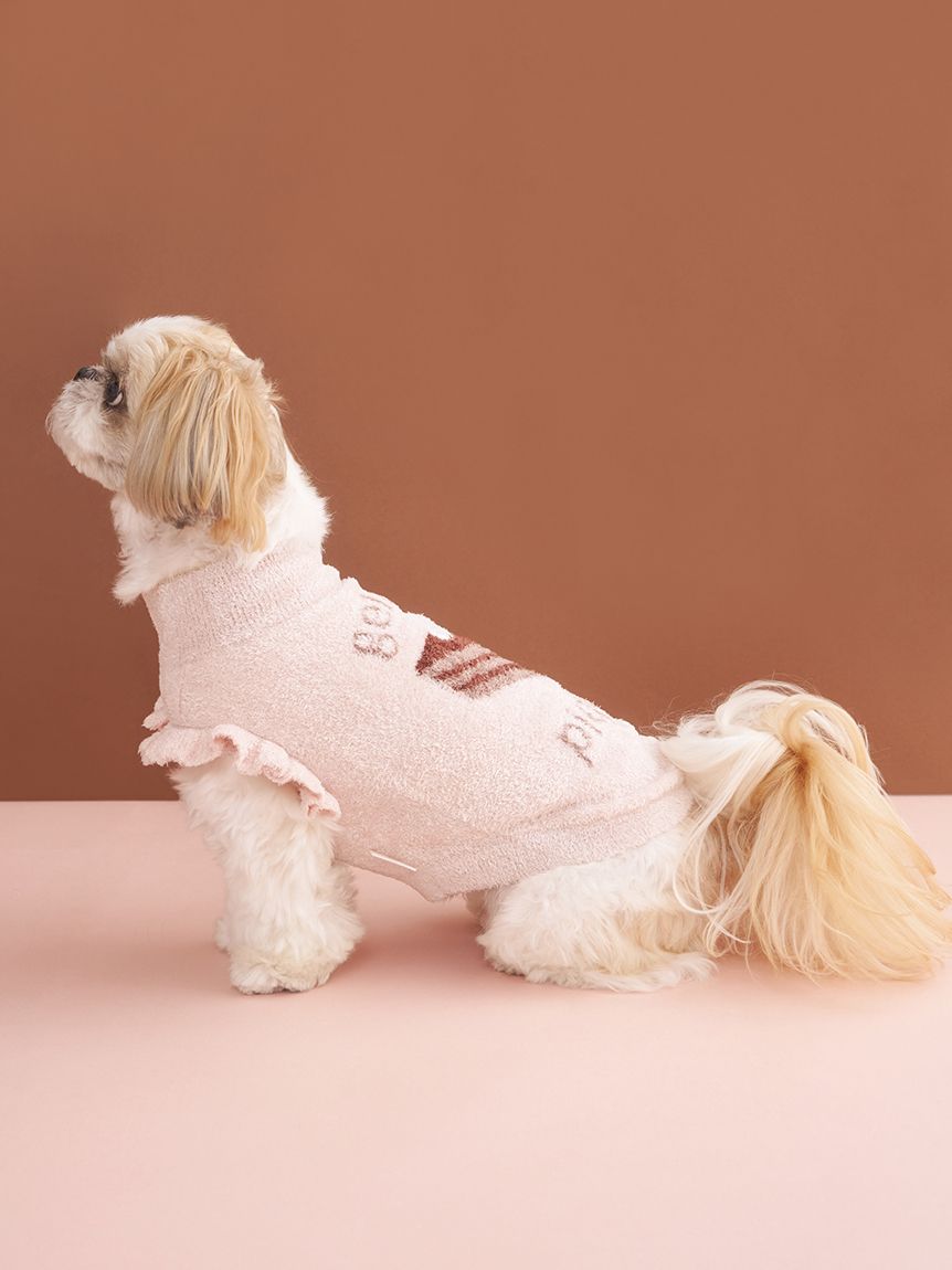 ジェラートピケ　CAT&DOGジャガードプルオーバー　ピンク　猫の日　パジャマ CAT&DOG】オータムケーキジャガードプルオーバー(ウェア
