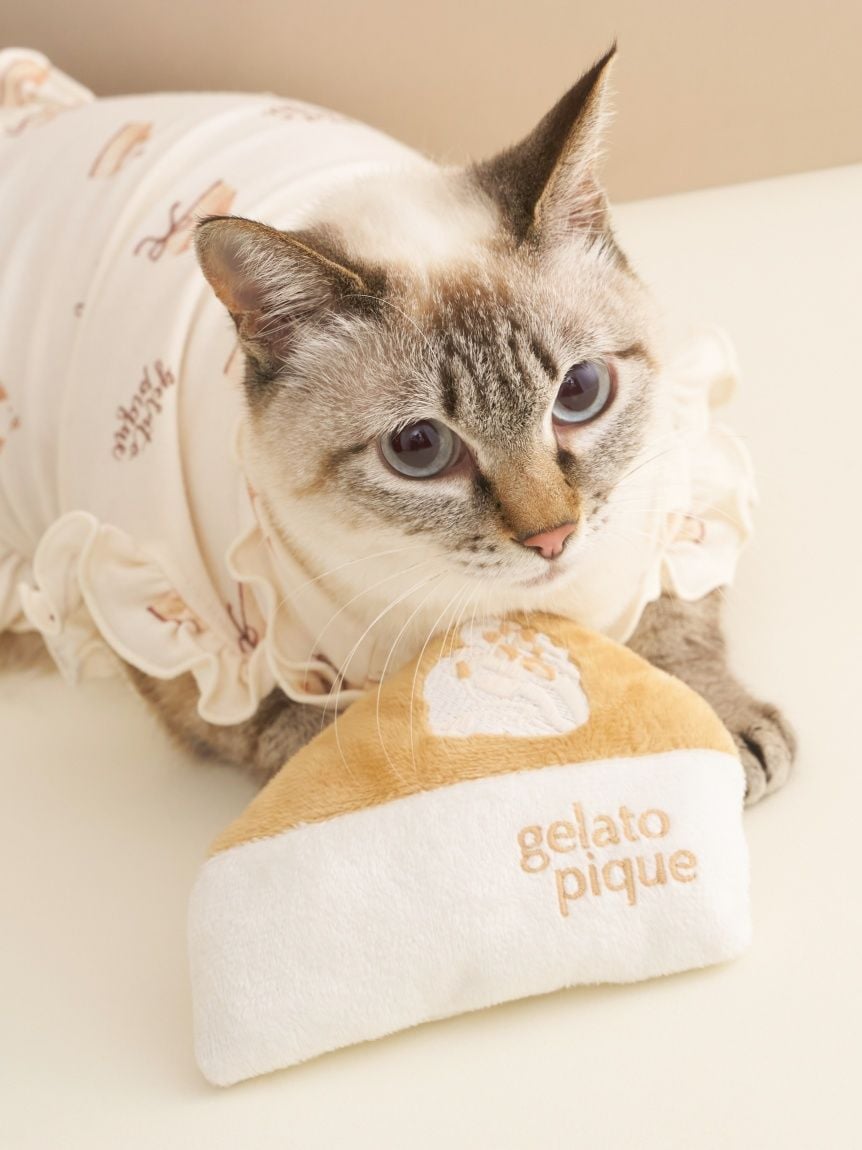 ジェラートピケ ルームウェア プレイフルキャット クリーム　長袖 Amazon | ジェラートピケ レディース プレイフルキャット柄
