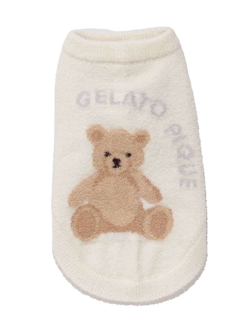 ジェラートピケ　ベアジャガードプルオーバー　ホワイト WILDSIDE】【UNISEX】ジェラートベアジャガードプルオーバー