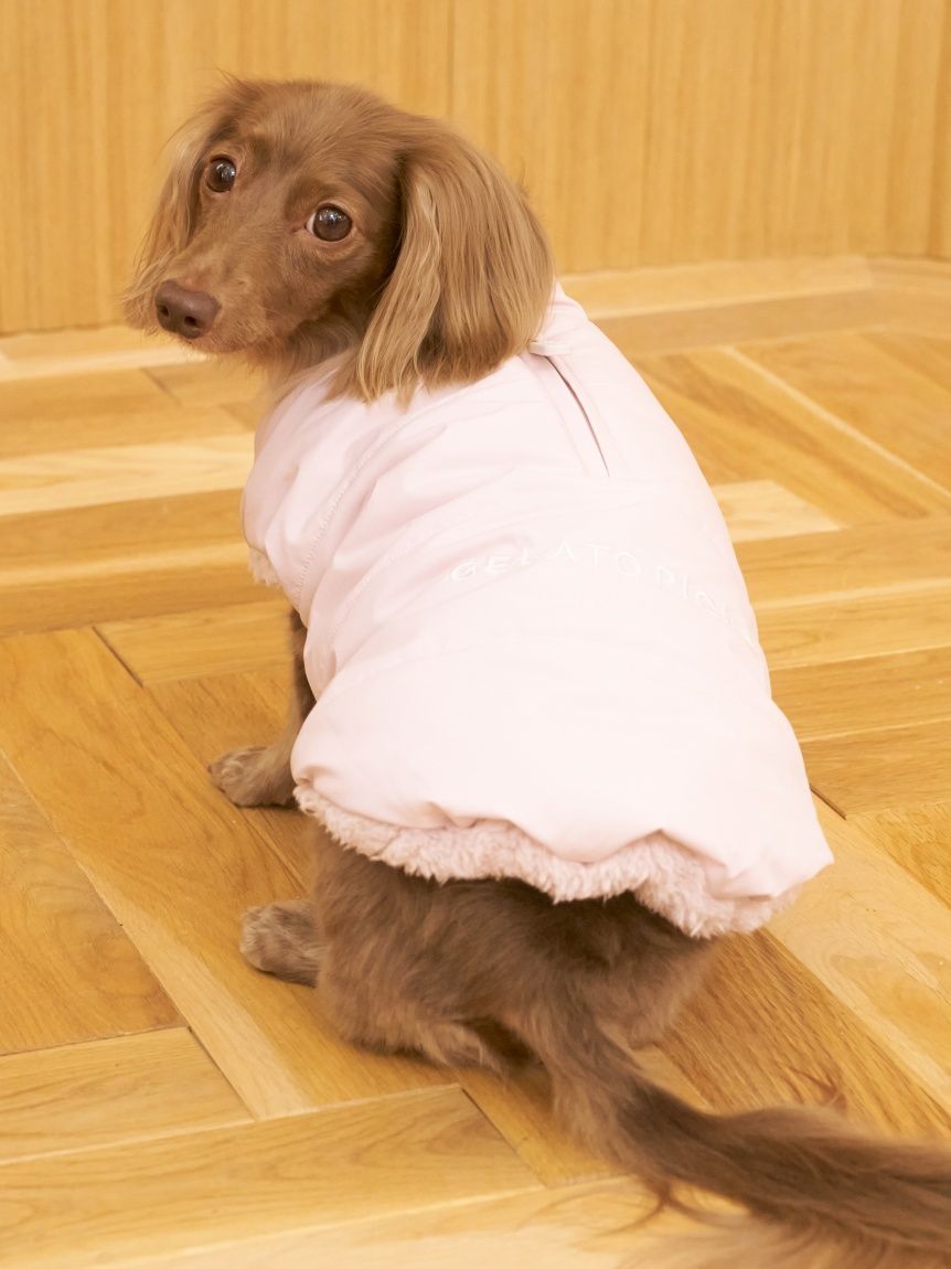 ジェラートピケ 中綿ベスト　くま柄　Lサイズ ジェラートピケ 中綿ベスト Lサイズ ベア 犬 ドッグ ダウン