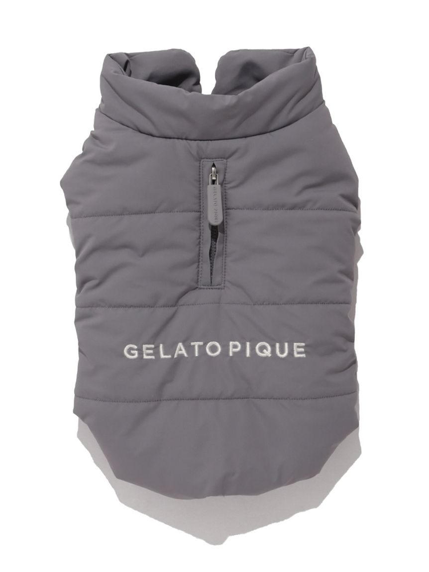 ジェラートピケ 中綿ベスト ブルーカラー　Lサイズ CAT&DOG】中綿ベスト(ウェア)｜ルームウェア・パジャマ通販の