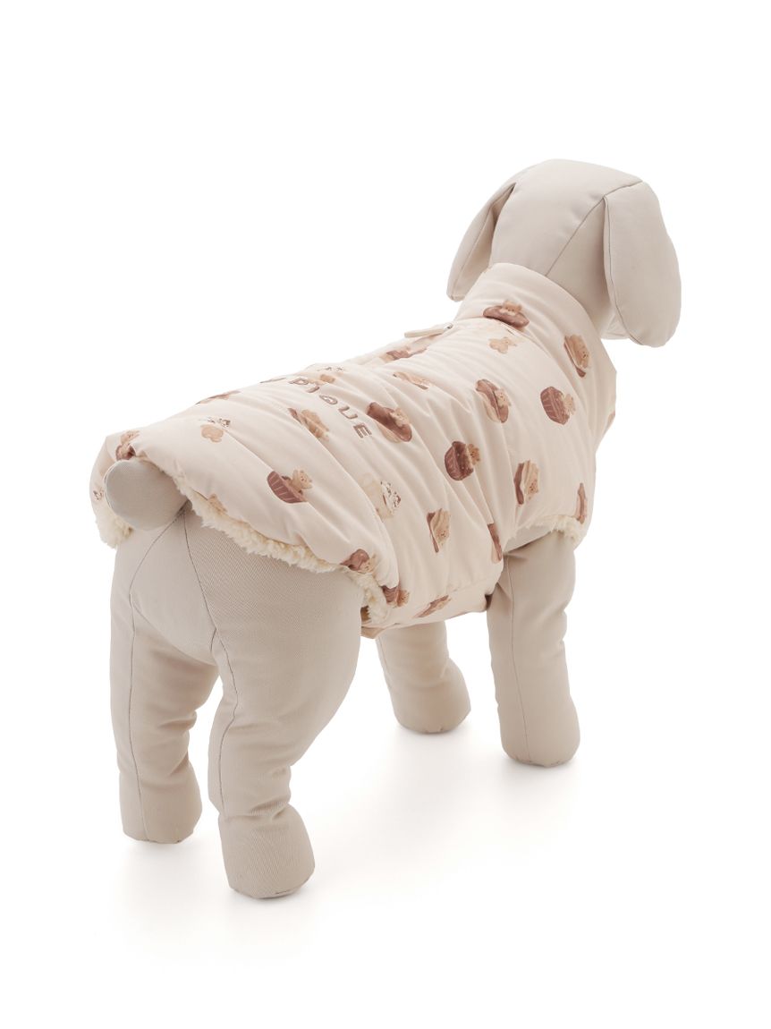 ジェラートピケ 中綿ベスト　くま柄　XXLサイズ　ダウン　犬服 ジェラートピケ 中綿ベスト くま柄 XXLサイズ ダウン 犬服