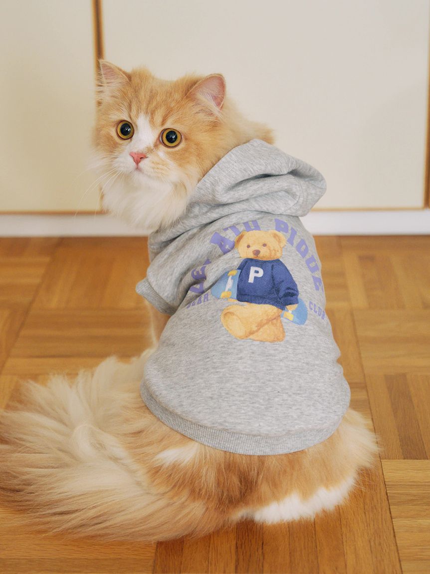 ジェラートピケ ガウン ソックス ねこ CAT&DOG】スポーティーベア裏毛プルオーバー(ウェア)｜ルーム