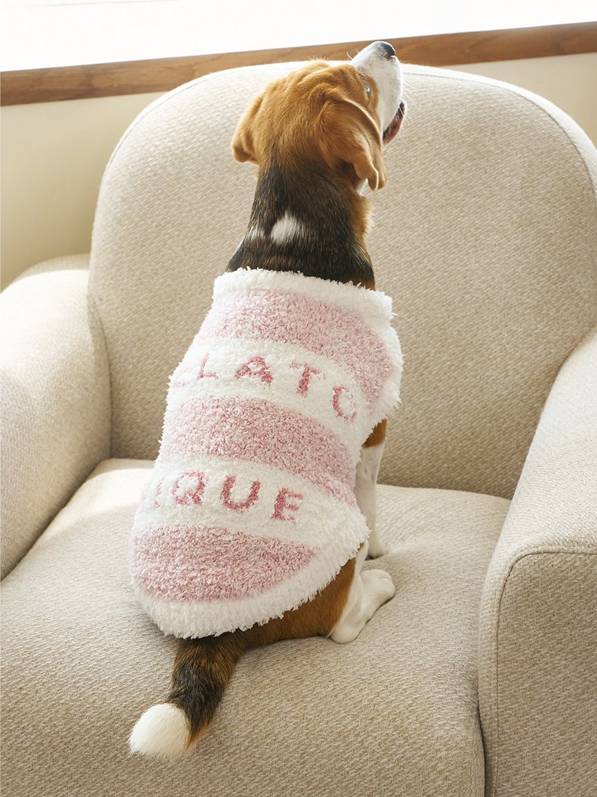 新品2点セットラージサイズジェラートメランジ2ボーダープルオーバー　中綿ベスト ジェラートピケ gelato pique 【CAT&DOG】ラージサイズジェラート