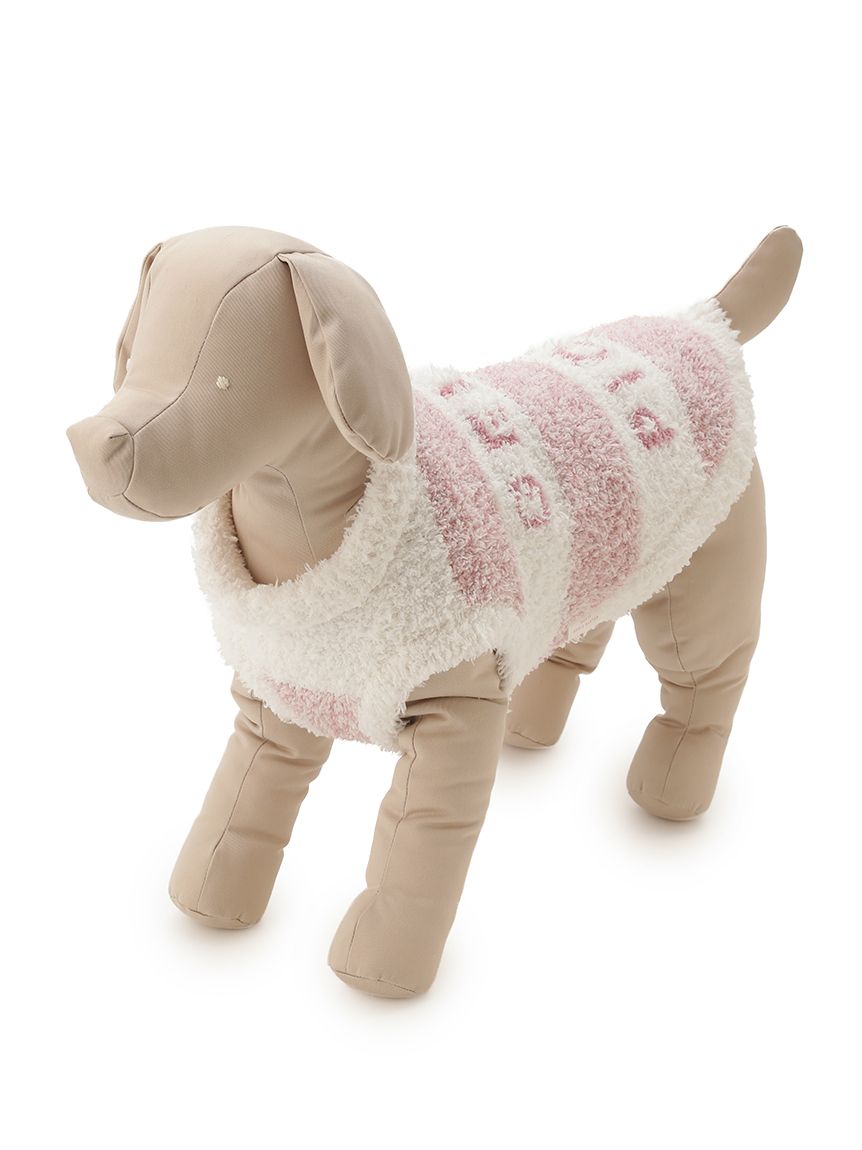 新品2点セットラージサイズジェラートメランジ2ボーダープルオーバー　中綿ベスト CAT&DOG】ラージサイズジェラートメランジ2ボーダープルオーバー