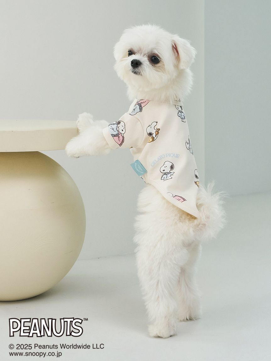 PEANUTS】【CAT&DOG】オリジナルアート 総柄プルオーバー(ウェア