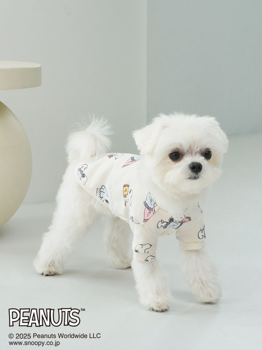 PEANUTS】【CAT&DOG】オリジナルアート 総柄プルオーバー(ウェア