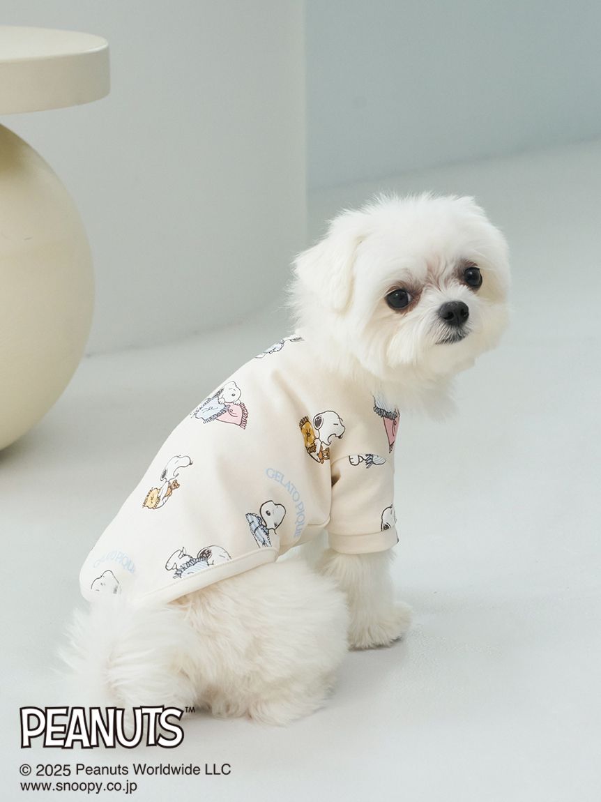 PEANUTS】【CAT&DOG】オリジナルアート 総柄プルオーバー(ウェア