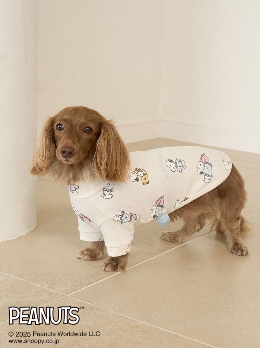 PEANUTS】【CAT&DOG】オリジナルアート 総柄プルオーバー(ウェア