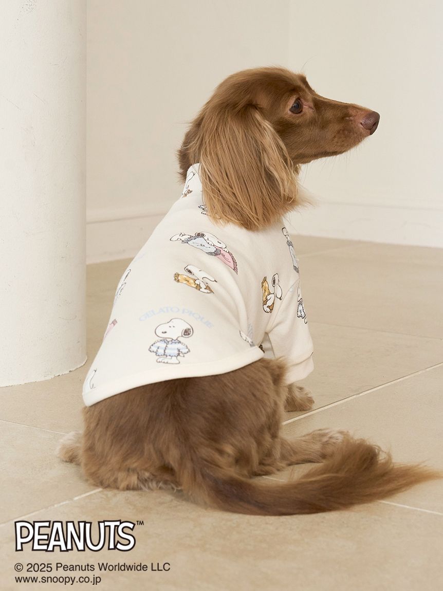 PEANUTS】【CAT&DOG】オリジナルアート 総柄プルオーバー(ウェア