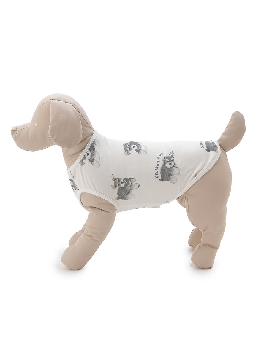 ジェラートピケ【CAT&DOG】シュナウザー柄カットソープルオーバー CAT&DOG】シュナウザー柄カットソープルオーバー(ウェア