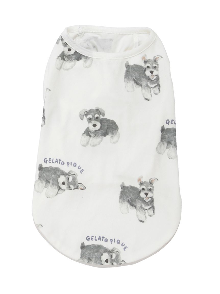 ジェラートピケ【CAT&DOG】シュナウザー柄カットソープルオーバー CAT&DOG】シュナウザー柄カットソープルオーバー(ウェア