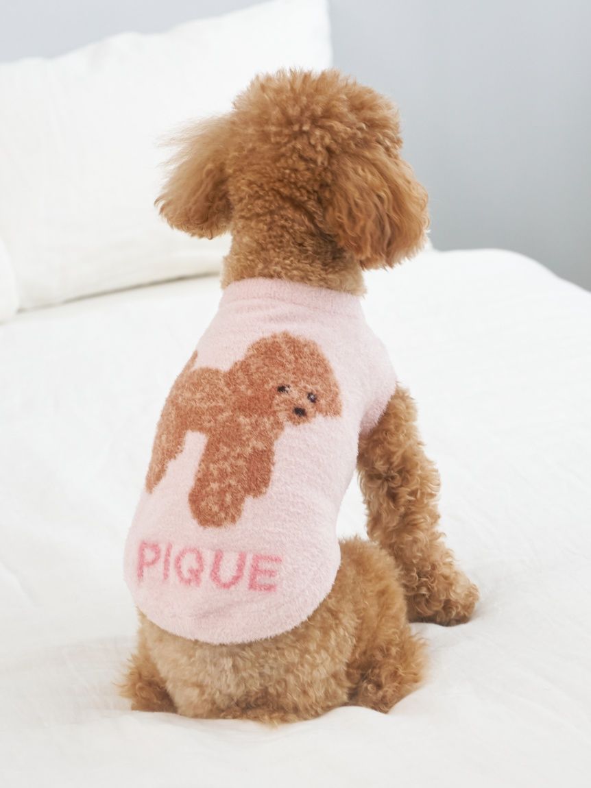 CAT&DOG】スムーズィートイプードル柄ジャガードプルオーバー(ウェア