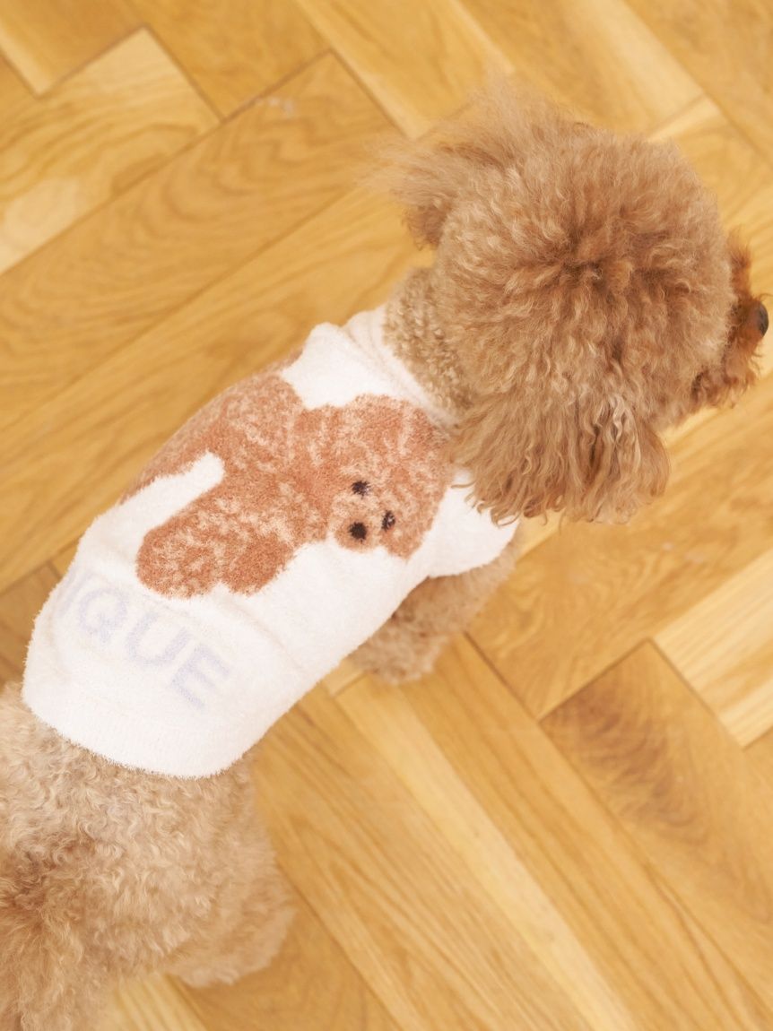 CAT&DOG】スムーズィートイプードル柄ジャガードプルオーバー(ウェア