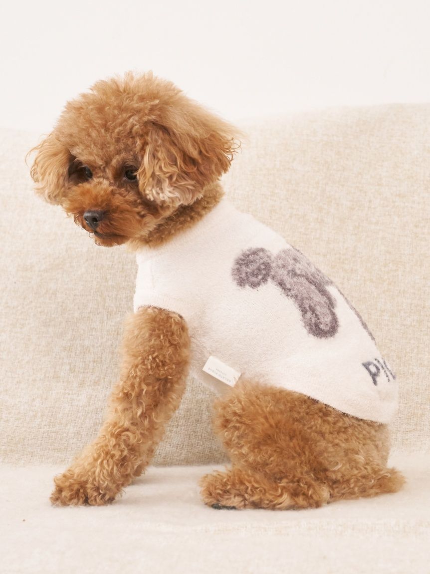 CAT&DOG】スムーズィートイプードル柄ジャガードプルオーバー