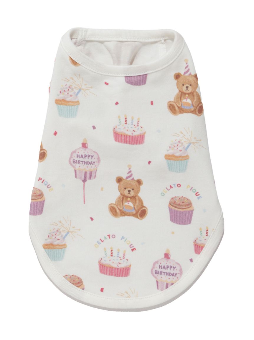 AA⭐️ページ✩⡱ ジェラードピケ♡カップケーキ柄フード付ロングルームウェア CAT&DOG】【Birthday】バースデー柄プルオーバー(ウェア
