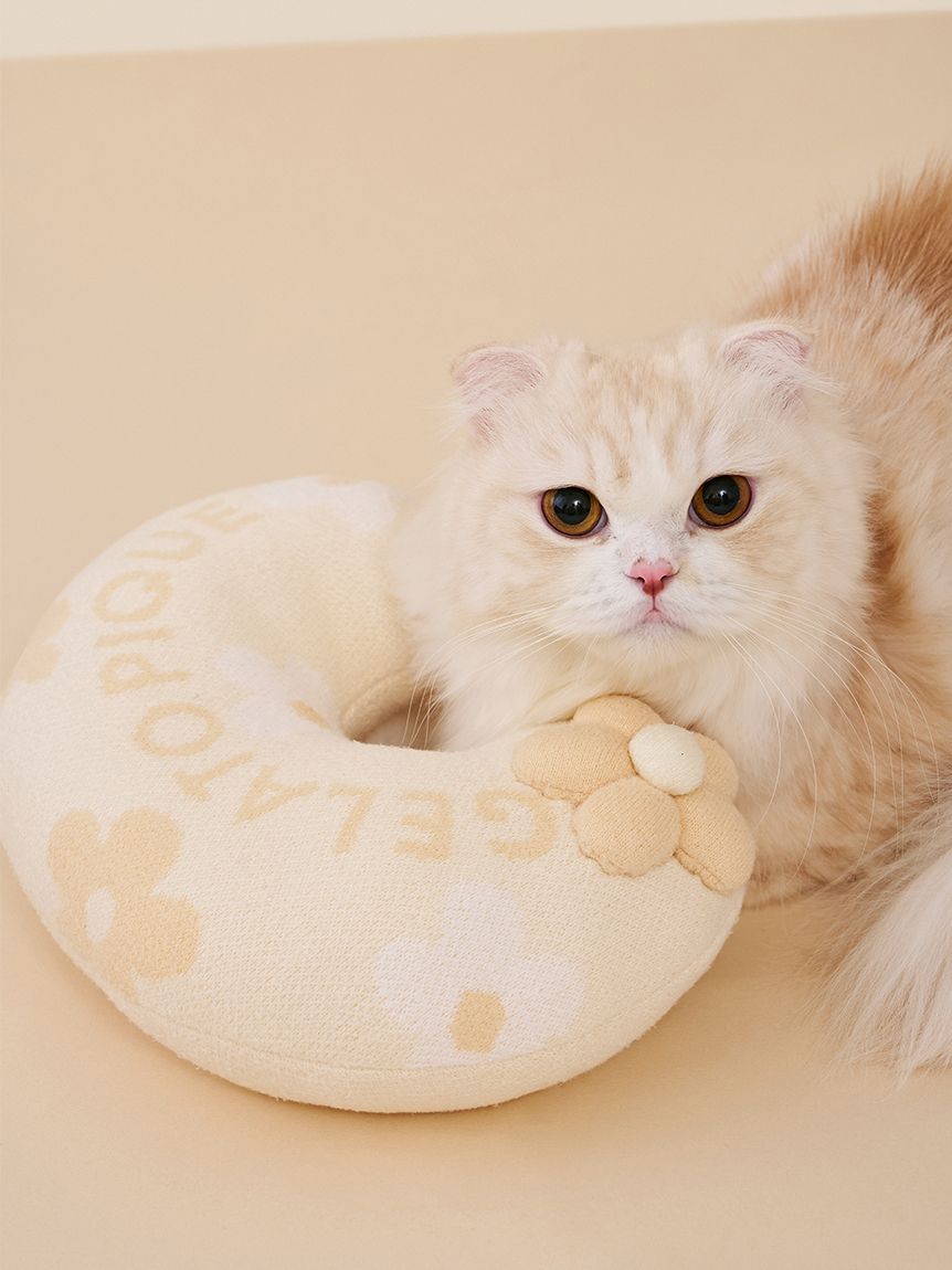 CAT&DOG】スムーズィーフラワーモチーフニットピロー(グッズ)｜ルーム