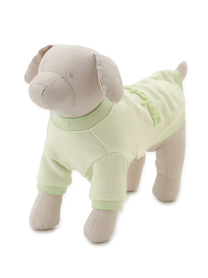 bb★純毛春秋グレー＆グリーン＆ベージュプレーンチェックＪＣ 98‐AB6 CAT&DOG】ロゴプリント裏毛プルオーバー(ウェア)｜ルームウェア