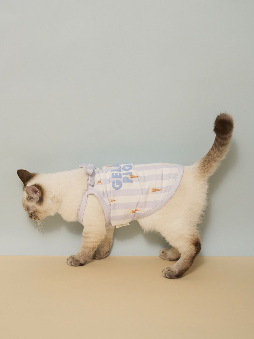 CAT&DOG】【接触冷感】 ストライプ柄Coolingプルオーバー(ウェア