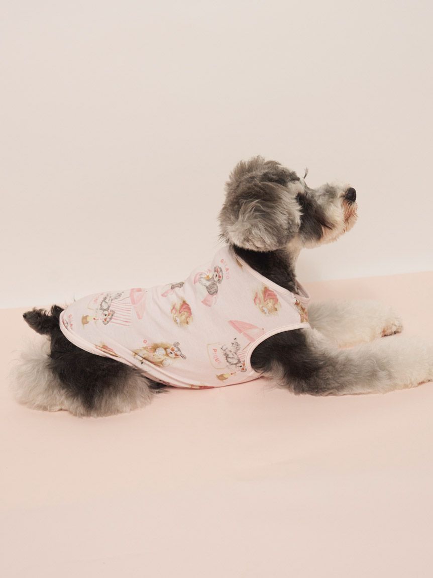 CAT&DOG】【接触冷感】 ビーチ シュナウザー柄Coolingプルオーバー