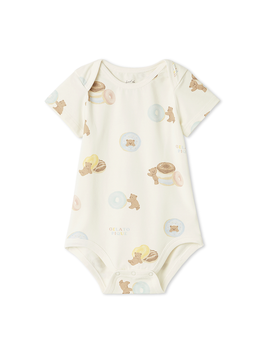 【SALE】 BABY】ドーナツベア柄ボディスーツ(ボディスーツ)｜ルームウェア ベビー