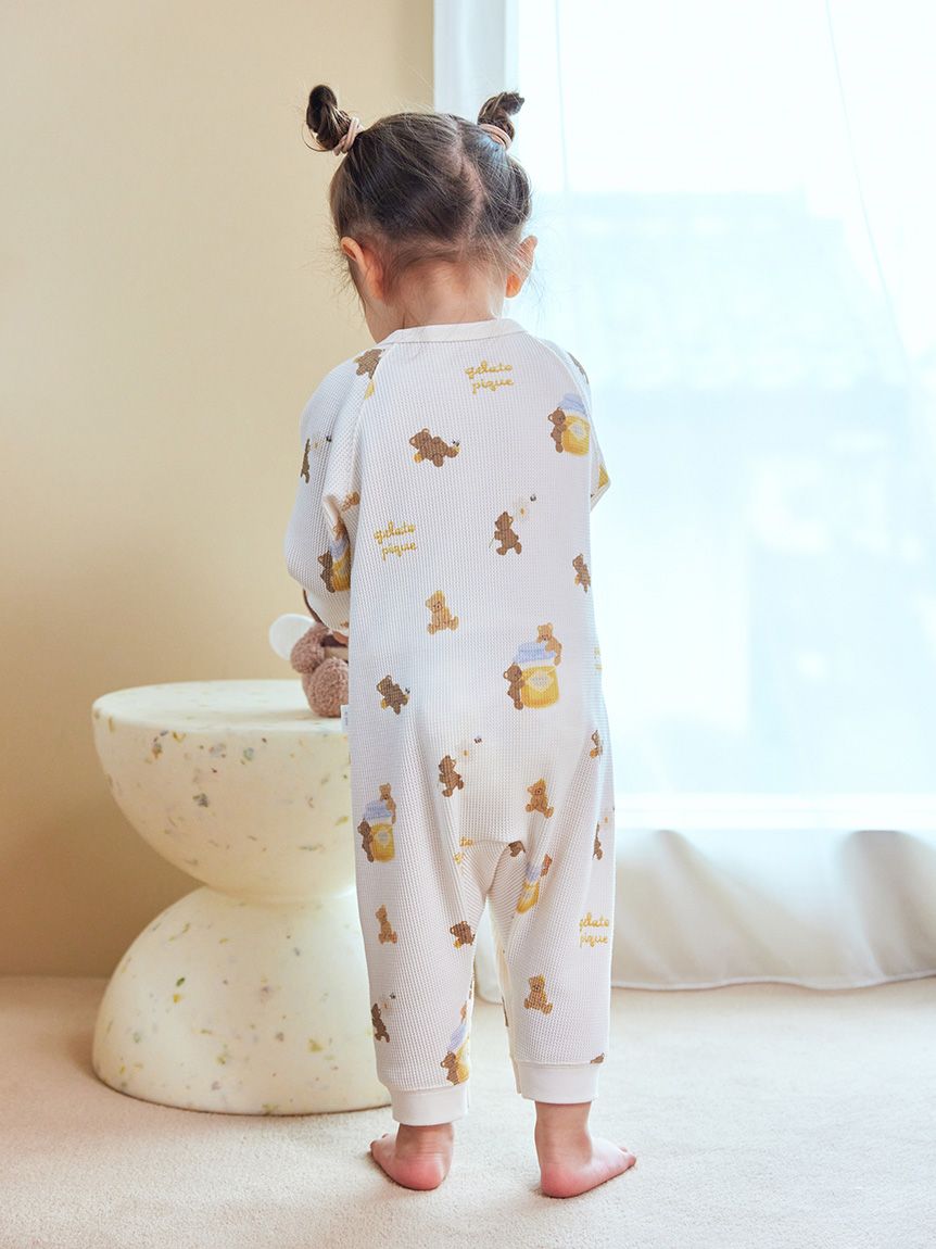 gelato pique ベビモコはちみつベアロンパース／エプロン BABY】ベビモコはちみつベアロンパース(ロンパース)｜ルーム