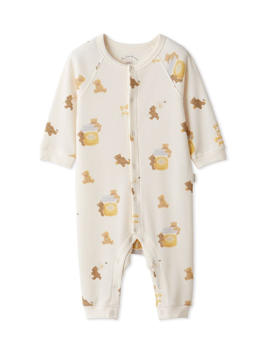 BABY】はちみつベア柄ロンパース(新生児 (50cm))｜ルームウェア