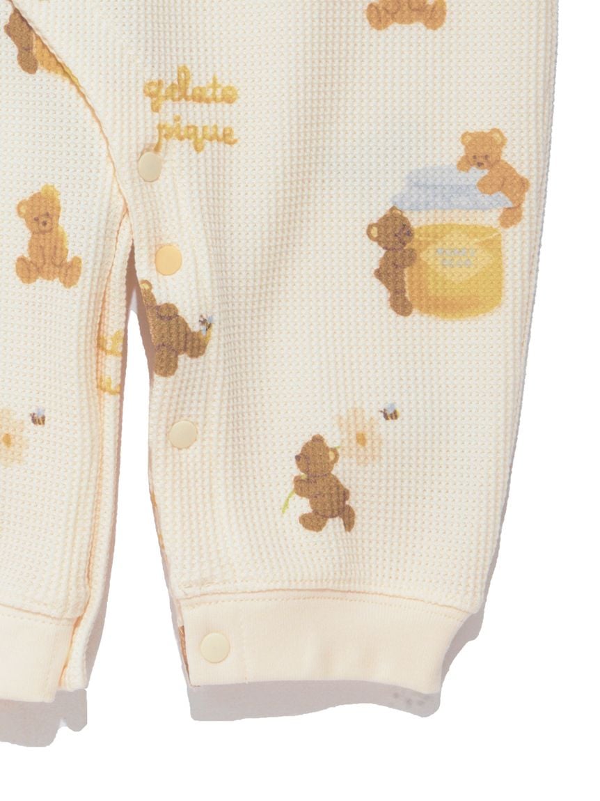 BABY】新生児はちみつベア柄2WAYオール(ロンパース)｜ルーム