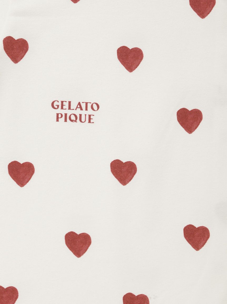gelato pique　ジェラートピケ　ルームウェア☆ハート柄　半袖　ロング丈 レディース ｜ルームウェア・パジャマ通販のgelatopique