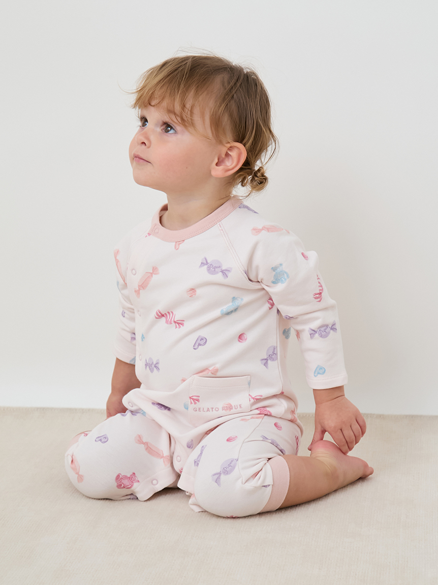 BABY】キャンディ柄ロンパース(ロンパース)｜ルームウェア・パジャマ