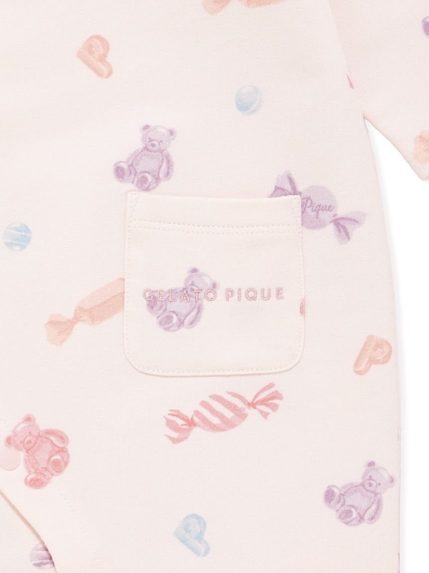 BABY】新生児キャンディ柄2WAYオール(新生児 (50cm))｜ルームウェア