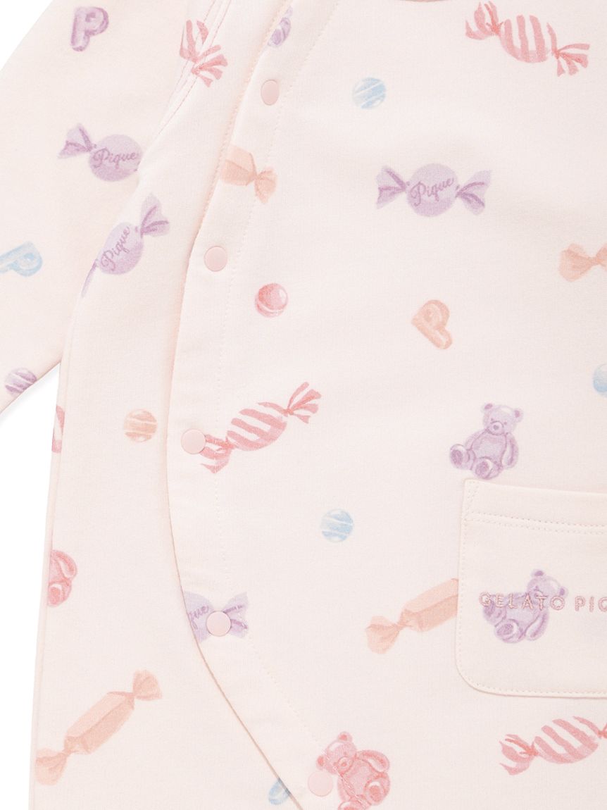 【新品未使用】50サイズGelatoPique2wayオール4着セット BABY】新生児ハート柄2WAYオール(新生児 (50cm))｜ルームウェア