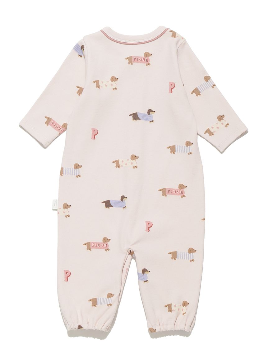 BABY】新生児ダックスフンド柄2WAYオール(新生児 (50cm))｜ルーム