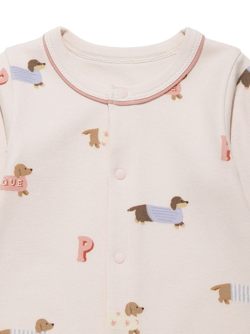 BABY】新生児ダックスフンド柄2WAYオール(新生児 (50cm))｜ルーム