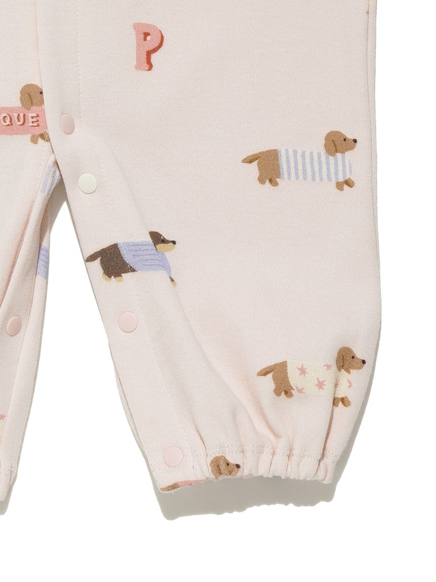 BABY】新生児ダックスフンド柄2WAYオール(新生児 (50cm))｜ルーム