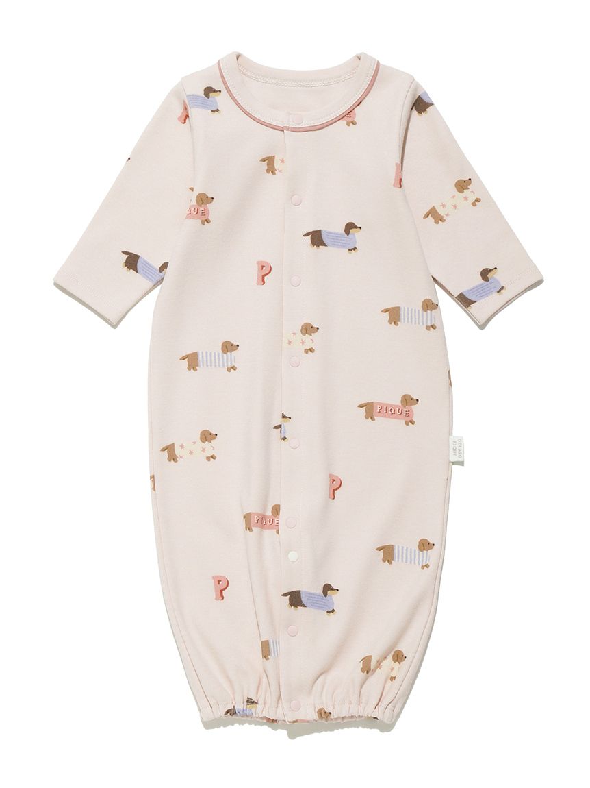 BABY】新生児ダックスフンド柄2WAYオール(新生児 (50cm))｜ルーム