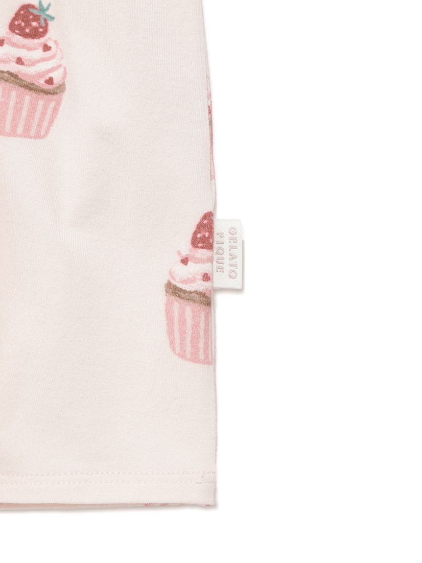ラッピング済み】BABYカップケーキ柄ロンパース&スタイSET(ロンパース