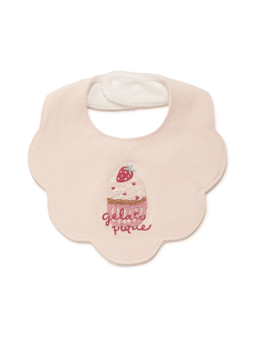 ラッピング済み】BABYカップケーキ柄ロンパース&スタイSET(ロンパース