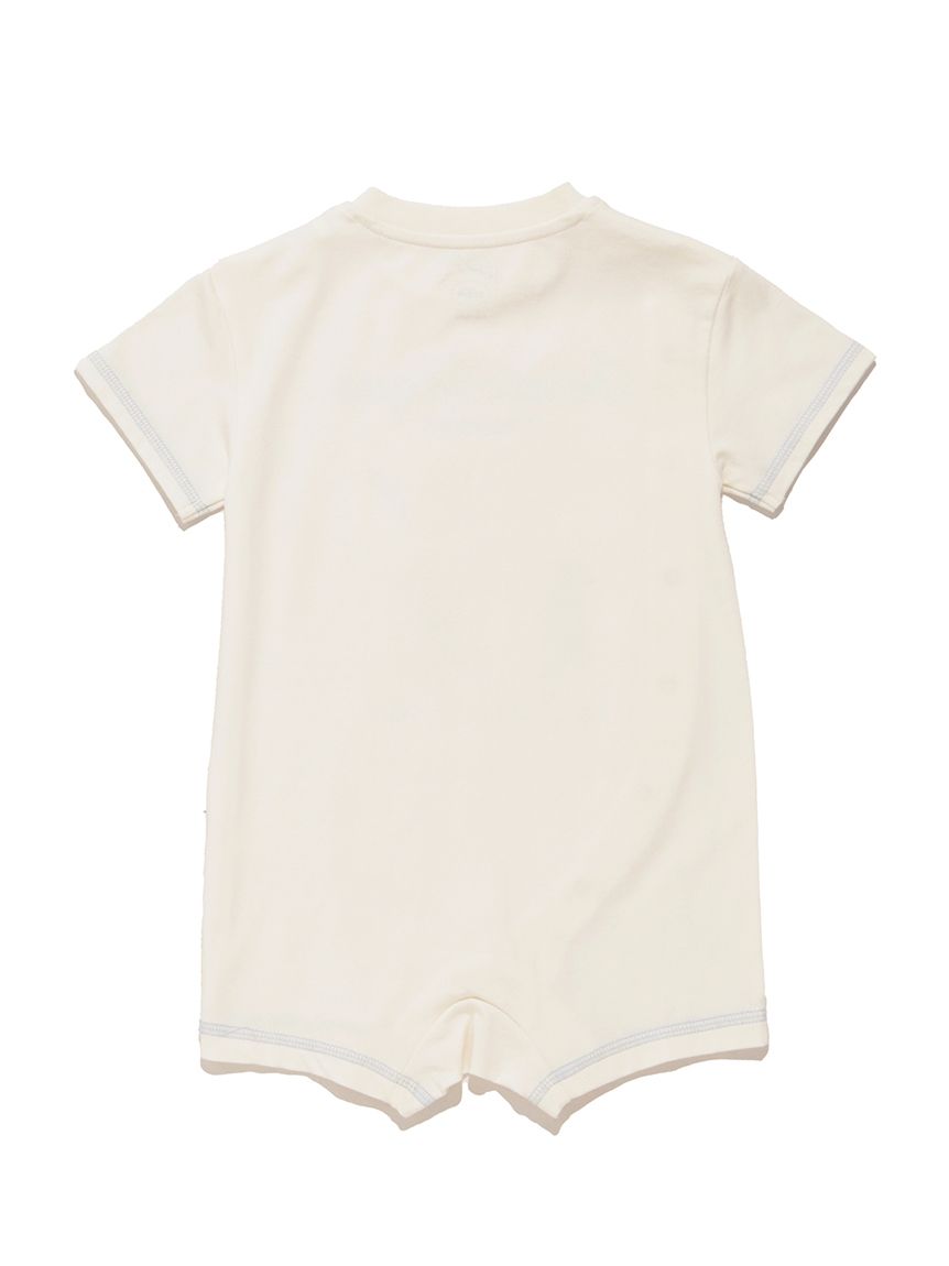 BABY】【接触冷感】アイスクリームベアワンポイントロンパース 