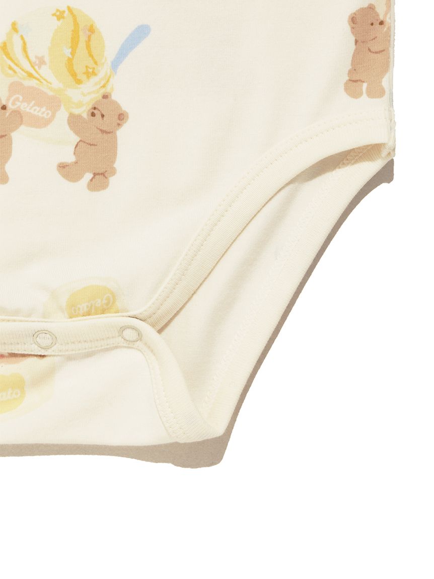 BABY】【接触冷感】アイスクリームベア柄ボディスーツ(ボディスーツ